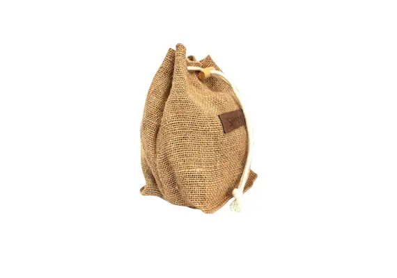 Ψωμιέρα Σακούλα 14x15cm, ύφανση σπάγκου, SONOLYS POCBT-GRA-JT