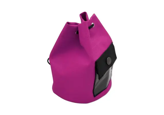 Ψωμιέρα φ13x15cm, Φούξια,  πλενόμενη δερματίνη, SONOLYS SAKD-TIFU