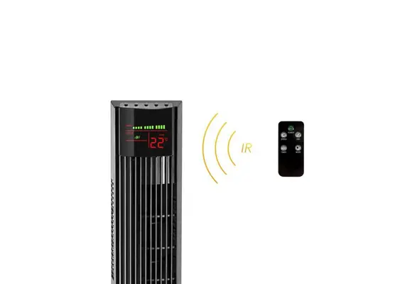 Ανεμιστήρας δαπέδου πύργος 45 Watt, 3 ταχύτητες, 112x30x30 cm, ταλάντωση 60°
