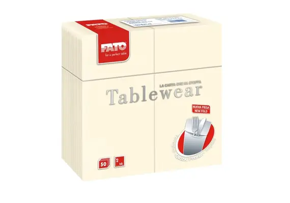 ΠΑΚΕΤΟ 50 Χαρτοπετσέτες Airlaid Quick Pocket 40x40 Tablewear κρεμ 88480500