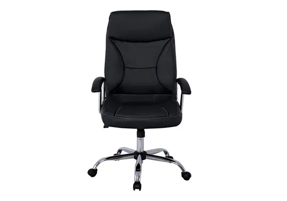Z.EO299,1 BF5700 Πολυθρόνα Διευθυντή Pu Μαύρο /Χρώμιο 64x72x112 /121cm