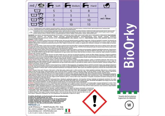 Υγρό απορρυπαντικό 10Kg πλυντηρίου με άρωμα ορχιδέας και ένζυμα BIORKY /10KG