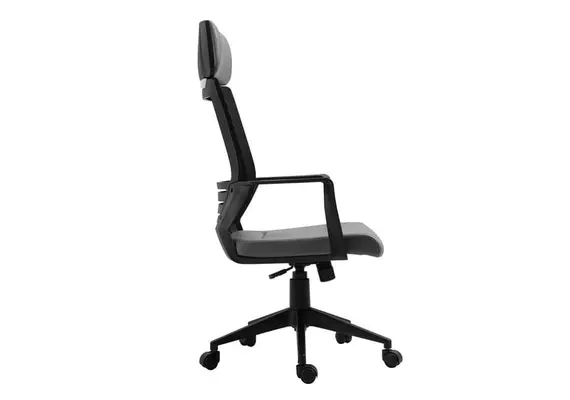 Z.EO607,2 BF2500 Πολυθρόνα Γραφείου Διευθυντή Mesh Μαύρο - Pu Γκρι 58x62x116/126cm