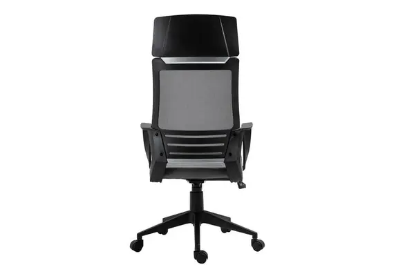 Z.EO607,2 BF2500 Πολυθρόνα Γραφείου Διευθυντή Mesh Μαύρο - Pu Γκρι 58x62x116/126cm
