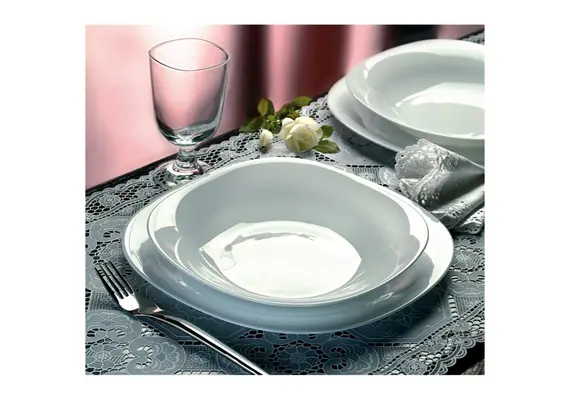 Πιάτο Οπαλίνης Ρηχό 27x27 cm, Λευκό, Tempered, Σειρά Parma, Bormioli Rocco (τιμή για 6 τεμάχια) PRM-FP-27X27