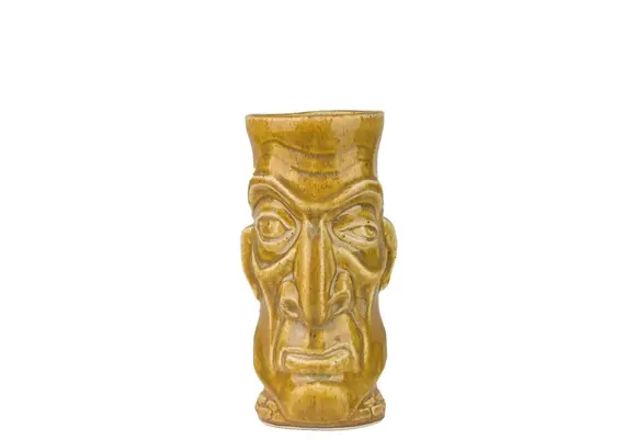 Κούπα Tiki 50cl, φ9,2x17cm, μελί, Πορσελάνης, Ελληνικής κατασκευής AXE-K13/YE
