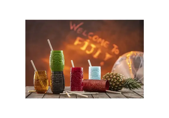 Γυάλινο Ποτήρι coctail TIKI 50cl, Φ8.8 x 13 cm, στοιβαζόμενο, FIJI Μπορντό, UNIGLASS (τιμή για 6 τεμάχια) 30400 /CF204