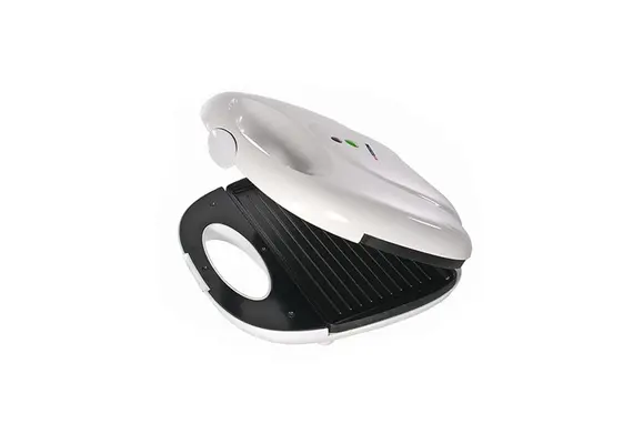 Τοστιέρα grill 800W λευκή, Αντικολλητικές Grill πλάκες 22x13cm 619800