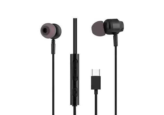 Ακουστικά USB-C με μικρόφωνο, Σχεδιασμός:In-Ear, Μήκος καλωδίου:1.2m  ESTYPEC2BK μαύρα