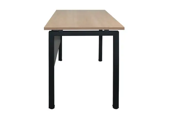 Z.EO436,1 UNIT Γραφείο Μέταλλο Βαφή Μαύρο, Melamine Απόχρωση Sonoma 120x60x75cm