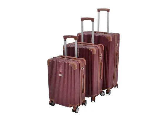 ΣΕΤ 3 ΒΑΛΙΤΣΕΣ ABS ΤΡΟΛΕΪ ΜΠΟΡΝΤΟ 4 ΡΟΔΕΣ 83L-54L-33L 798834