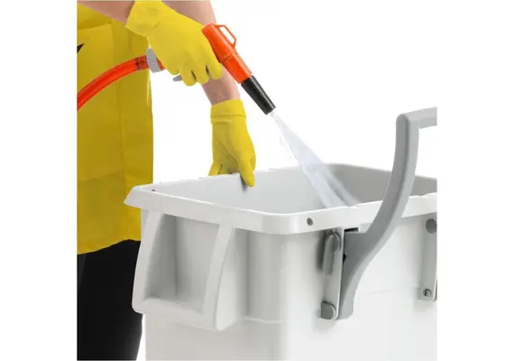 Κάδος 70Lt, με καπάκι & ρόδες φ10cm, γκρι, TTS Cleaning TTS.00005781