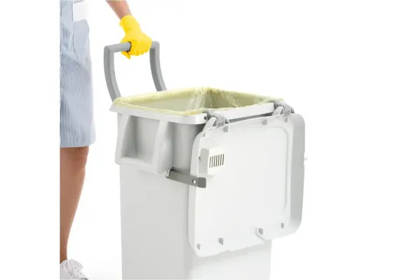 Κάδος 70Lt, με καπάκι & ρόδες φ10cm, γκρι, TTS Cleaning TTS.00005781