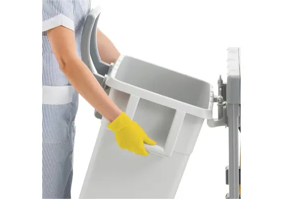 Κάδος 70Lt, με καπάκι & ρόδες φ10cm, γκρι, TTS Cleaning TTS.00005781
