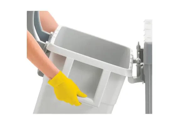 Κάδος 70Lt, με καπάκι & ρόδες φ10cm, γκρι, TTS Cleaning TTS.00005781