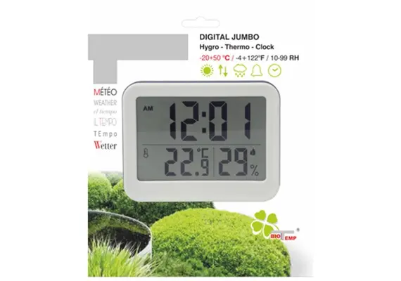 Υγρόμετρο/Θερμόμετρο/Ρολόι ψηφιακό, -20+50°C, 10-99% RH, Alla France 91000-005/B