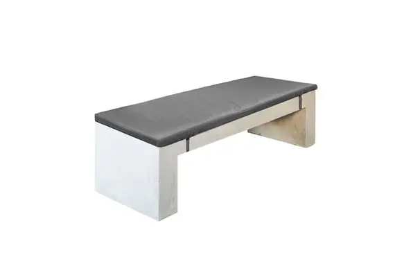 Z.E6202,Μ CONCRETE Μαξιλάρι Πάγκου Γκρι Ύφασμα Water Repellent 40,5x150,5x8cm