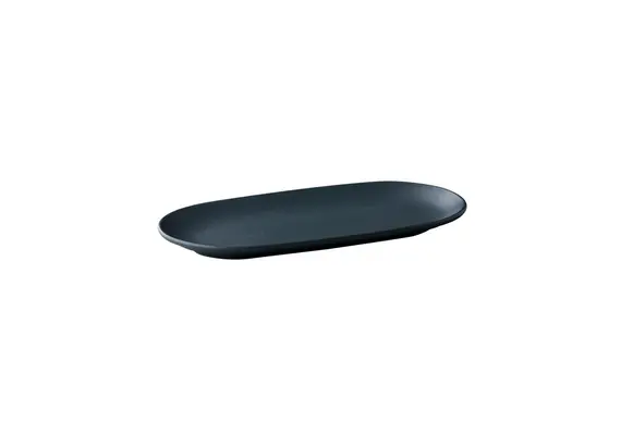 Πιάτο οβάλ πορσελάνης,30x15cm, Σειρά Tinto, γκρι ματ, Q AUTHENTIC (τιμή για 6 τεμάχια) QU65010