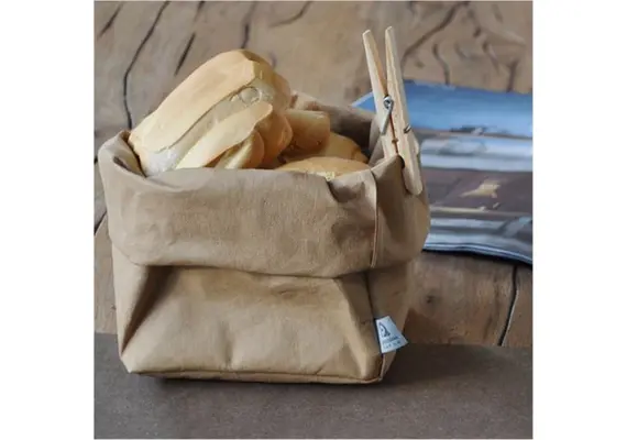 Ψωμιέρα αδιάβροχη & Δοχείο σερβιρίσματος, 14x15xΥ14cm, Κρεμ, 100% λινό ύφασμα, Dafne Design (τιμή για 2 τεμάχια) WT15LN