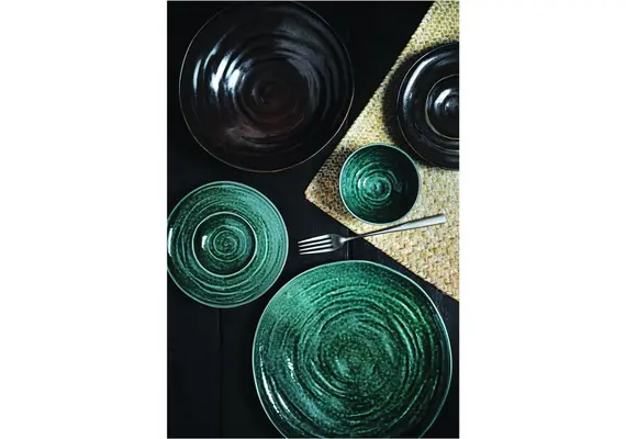 Πιατέλα πορσελάνης τετράγωνη, 34x25xΥ3cm, Σειρά Material Green, Tognana (τιμή για 3 τεμάχια) OC034335578