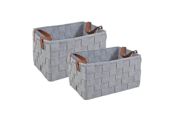 ΚΑΛΑΘΙ ΓΚΡΙ ΠΟΛΥΕΣΤΕΡΙΚΟ ΜΕ ΚΑΦΕ ΛΑΒΕΣ 26x38x22εκ.ANKOR 819829