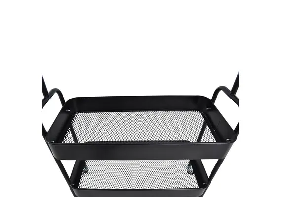 ΚΡΕΜΑΣΤΡΑ ΤΡΟΧΗΛΑΤΗ ΜΕΤΑΛΛΙΚΗ ΜΑΥΡΗ ΜΑΤ ΜΕ 2 ΡΑΦΙΑ 67x30x159εκ. ANKOR 817580