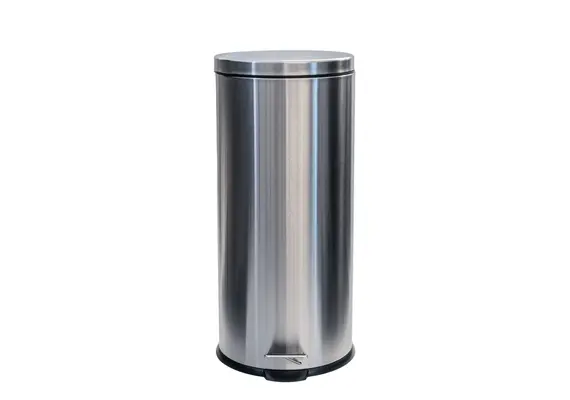 Καδος Απορριματων 30lt, φ31xΥ64.5cm, INOX σατινέ, με pedal, ESTIA ES/01-1759
