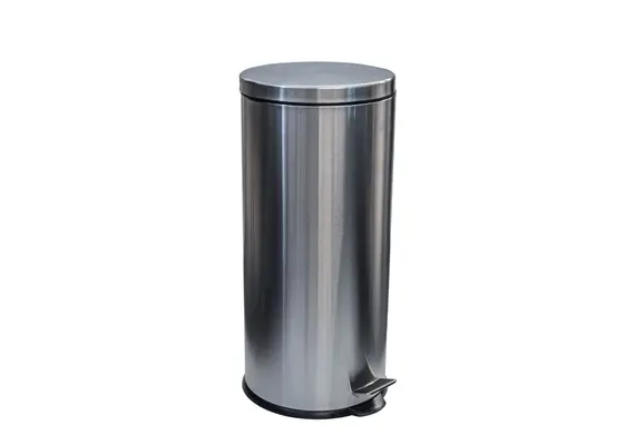 Καδος Απορριματων 30lt, φ31xΥ64.5cm, INOX σατινέ, με pedal, ESTIA ES/01-1759