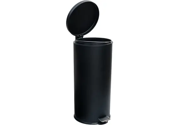 Καδος Απορριματων 30lt, φ31xΥ64.5cm, INOX, μαύρος ματ, με pedal, ESTIA ES/01-9120