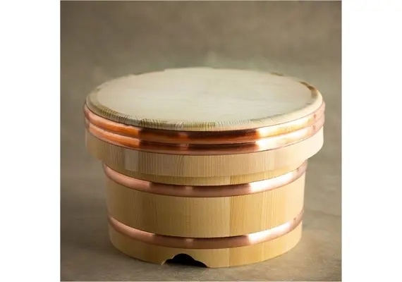 Ξύλινο δοχείο OHITSU, φ21xΥ14cm, από κυπαρίσσι Sawara, made in Japan NISOHI1