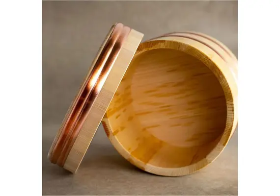 Ξύλινο δοχείο OHITSU, φ21xΥ14cm, από κυπαρίσσι Sawara, made in Japan NISOHI1