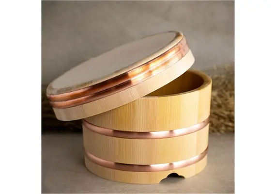 Ξύλινο δοχείο OHITSU, φ21xΥ14cm, από κυπαρίσσι Sawara, made in Japan NISOHI1