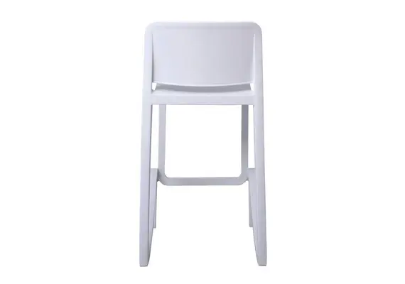 (MinQty) Z.E390,1 GIANO Σκαμπό BAR με Πλάτη, PP-UV Άσπρο, Στοιβαζόμενο, Ύψος Καθίσματος 75cm 46x47x75/100cm (Τιμή για 4 τεμάχια)