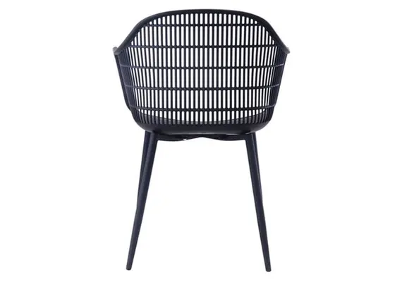 (MinQty) Z.EM155,1M BERRY πολυθρόνα Μέταλλική Μαύρη/PP-UV Μαύρο 55x63x85cm (Τιμή για 6 τεμάχια)