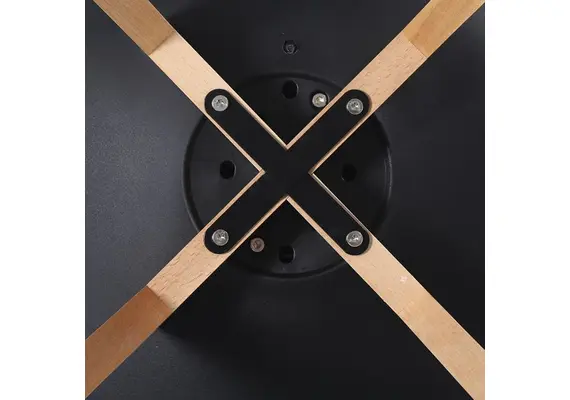 (MinQty) Z.EM136,20W MARTIN καρέκλα Metal cross Ξύλο /PP Μαύρο /Αμοντάριστη ταπετσαρία 48x56x82cm (Τιμή για 4 τεμάχια)