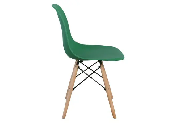 (MinQty) Z.ΕΜ123,4W ART Wood καρέκλα Ξύλο /PP Πράσινο 46x52x82cm (Τιμή για 4 τεμάχια)