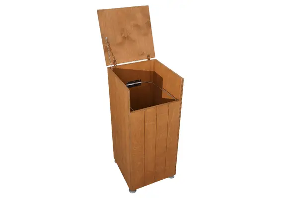 Κάδος 50lt δαπέδου ξύλινος 30x30x70cm απο Κόντρα πλακέ θαλάσσης  30.20.011