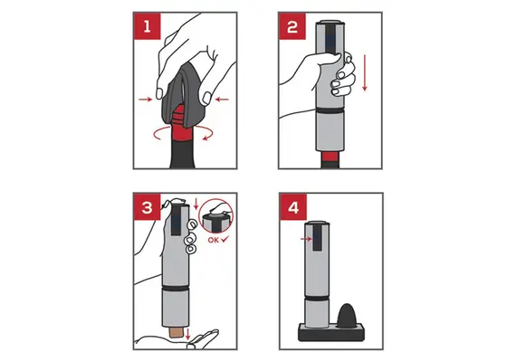Ηλεκτρικό Ανοιχτήρι Τιρμπουσόν, Elis Touch, INOX, Peugeot PG.200954