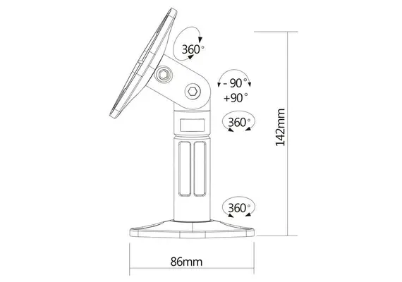 SB-20 ΒΑΣΗ ΤΟΙΧΟΥ ΓΙΑ ΗΧΕΙΑ ΕΩΣ 3.5kg (Τιμή για σετ 2 τεμαχίων)
