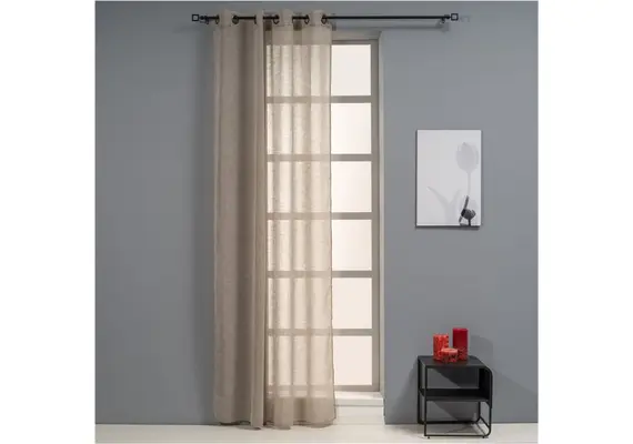 Κουρτίνα Linen Look 140x260h cm, 130gsm, μπεζ, με τρουκς, Artisti Italiani AI-IR-10687