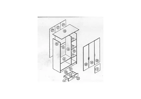 Z.E8385,2 CLOSET Ντουλάπα Sonoma 120x50x180cm