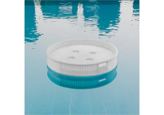 Πλωτό καλάθι πισίνας, φ90xΥ15cm, με χειρολαβές, λευκό BF2387/WHITE