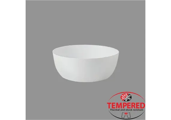 TEMPERED Σαλατιέρα Οπαλίνης σε (σετ 6 τεμαχίων). 23cm Λευκή. 25179/ TOL