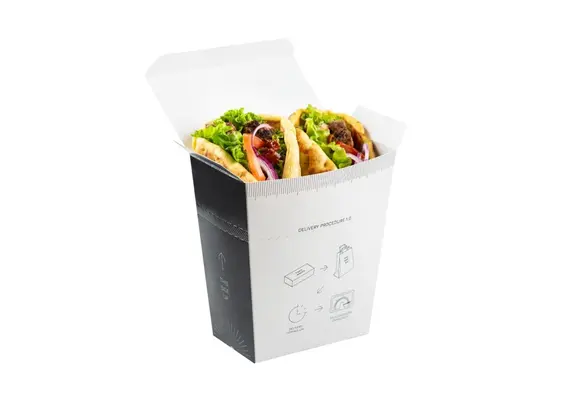 Αυτόματο κουτί ψητοπωλείου, Easy Eats, για τυλιχτά σουβλάκια, 12x7x17.5cm, ROIS Bros (τιμή για 300 τεμάχια) PO13558