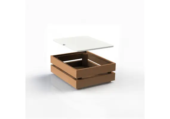 Crate Ουδέτερο Display GN1/2 Ξύλο Ακακίας και Plexi Frost 32,5x26,5cm για Ορεκτικά και Επιδόρπια ULV03-12-WG