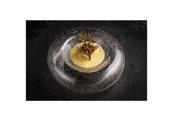 Γυάλινο κρεκελέ Μπωλ παρουσίασης, φ17xΥ5cm, διάφανο, RAW (τιμή για 2 τεμάχια) RD23025