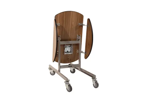 Τραπέζι τροχήλατο Room-Service, φ90cm MDF, Evinoks OSA-211