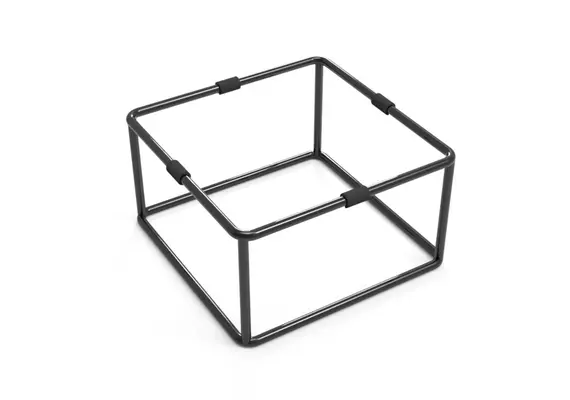 Scamo Κύβος Μεταλλικό Buffet Riser 15x15x8h Μαύρο Ματ USR10-1515-8BK