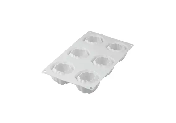 Καλούπι αντικολλητικό σιλικόνης, 30x18cm, 6 x 120ml, bloom (φ6.8xY5.2cm), SILIKOMART SK/BLOOM-120