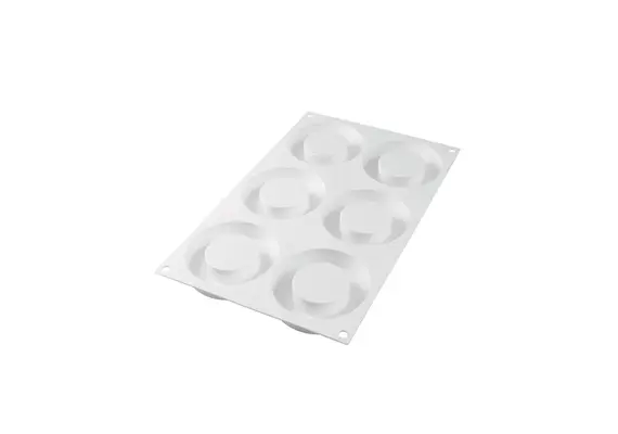 Σετ 2 καλούπια αντικολλητικά σιλικόνης, 6 x 65ml, στρογγυλά (φ8.5xY1.8cm), & κόπτης, SILIKOMART SK/KIT-THE-RING-65